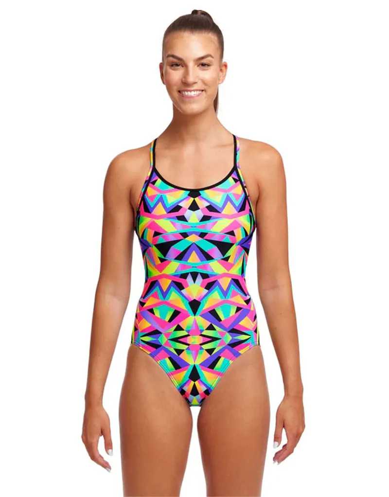 Funkita Ladies Diamond Back One Piece Swimsuit Crystal Eyes-1